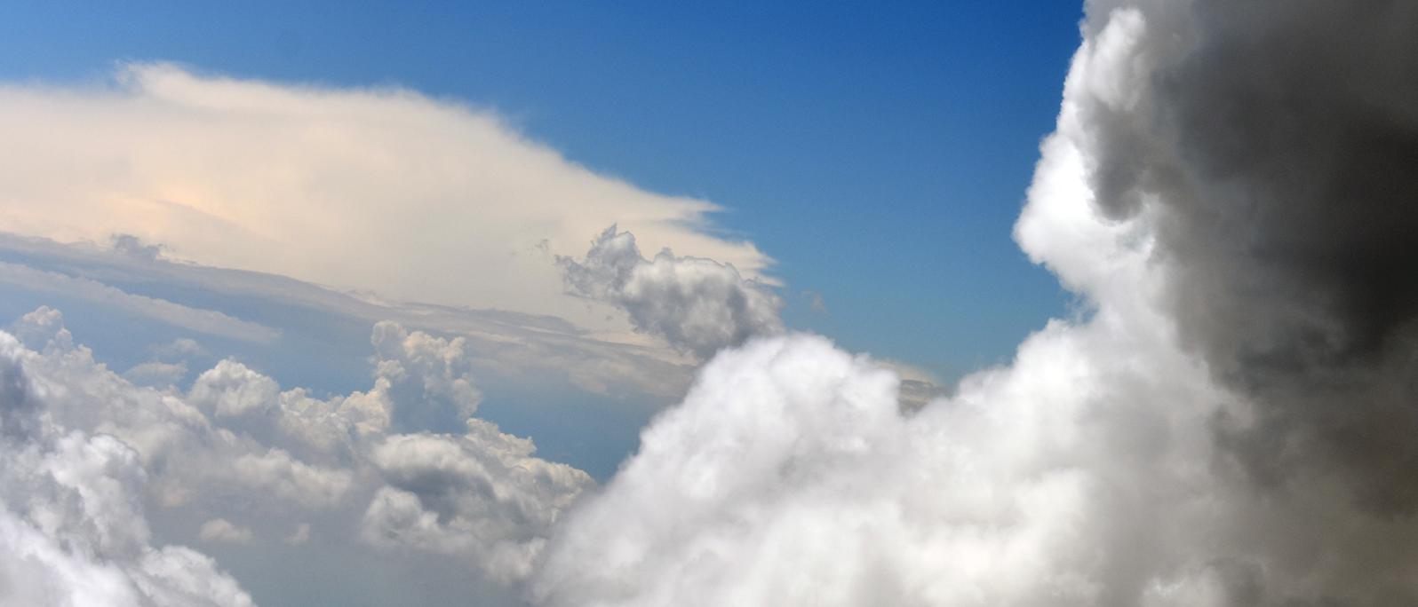 View of the clouds from an airplane